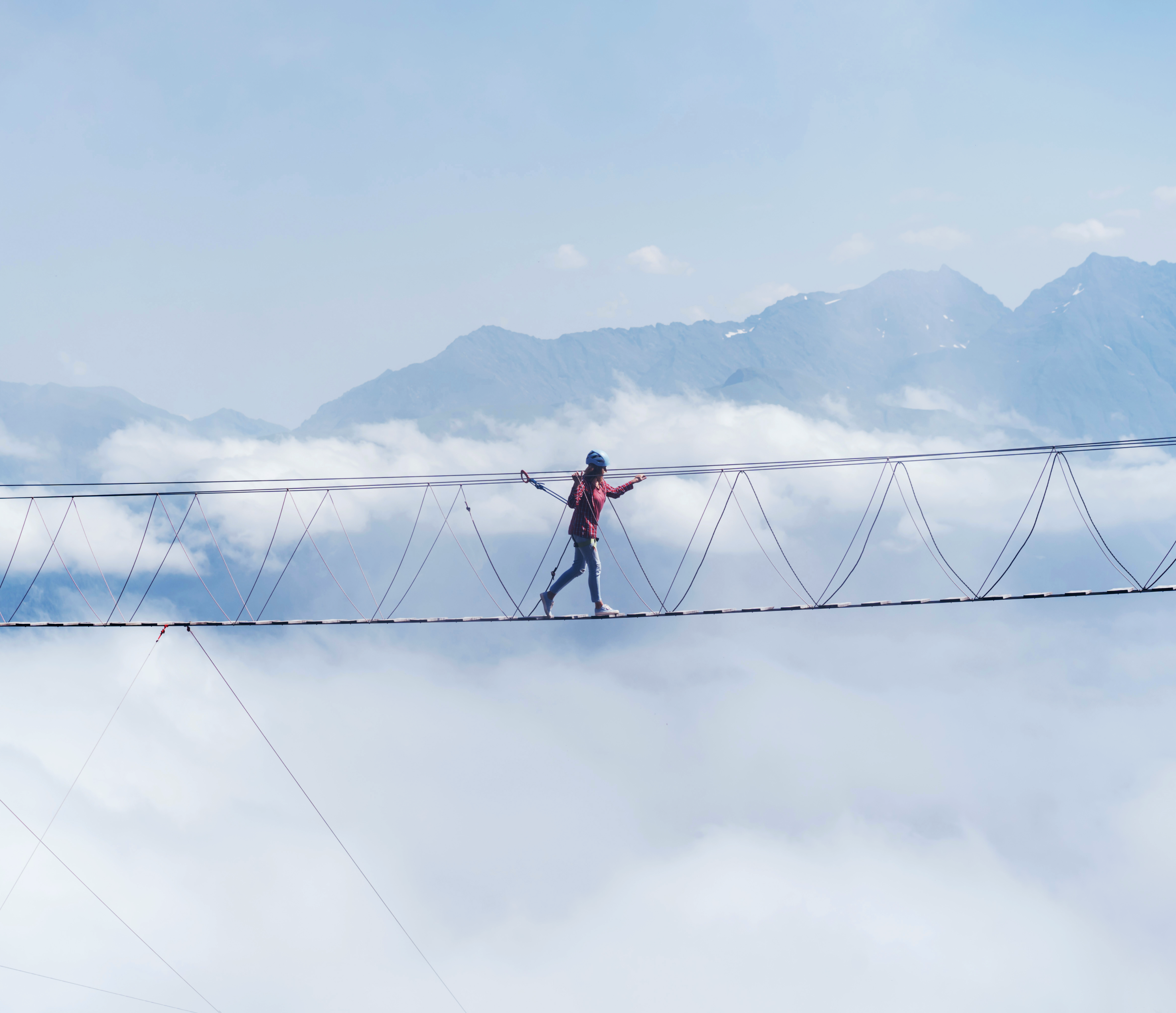 Traversing a Suspension Bridge